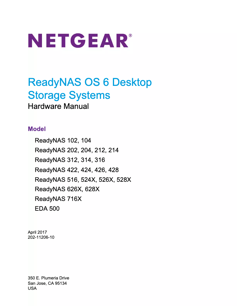 Page n°1 - Manuel utilisateur Netgear ReadyNAS 424