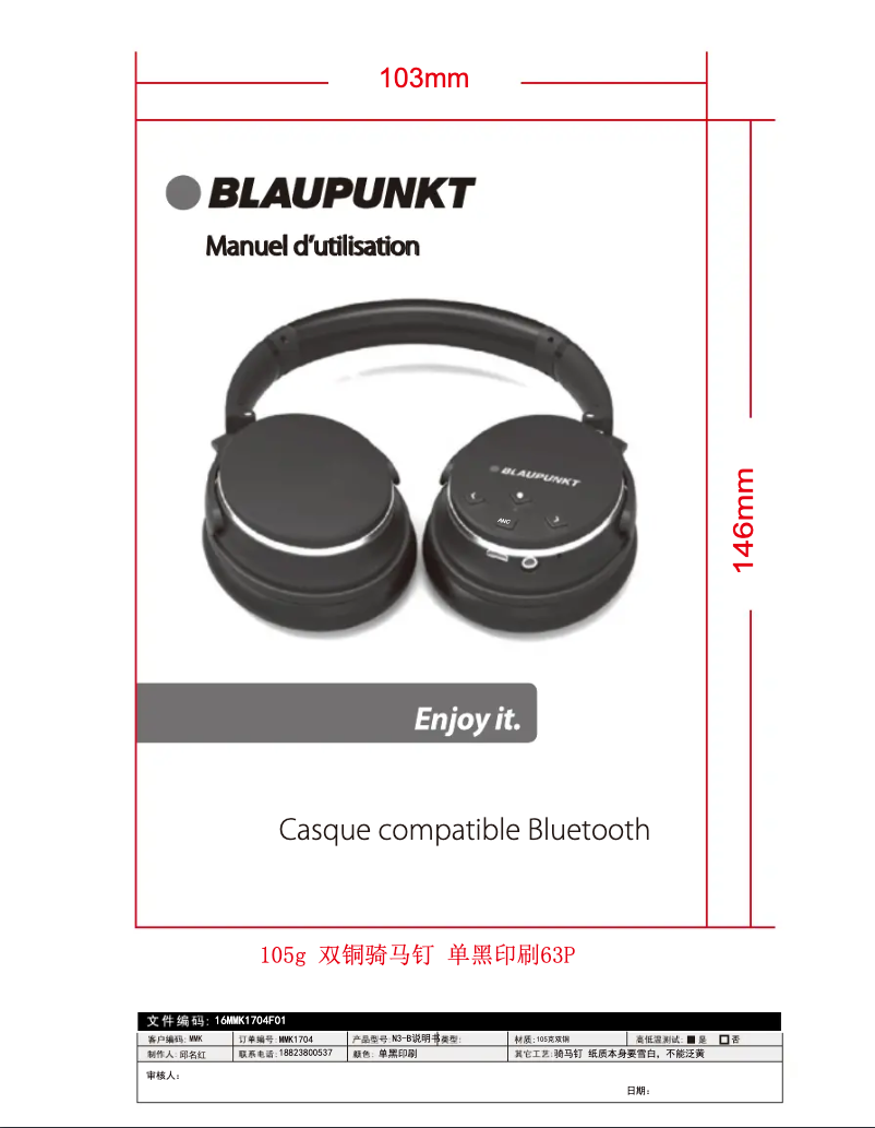 Image de la première page du manuel de l'appareil BLP4400