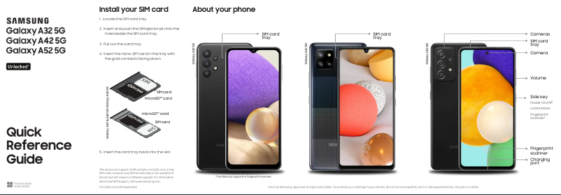 Image de la première page du manuel de l'appareil Galaxy A42