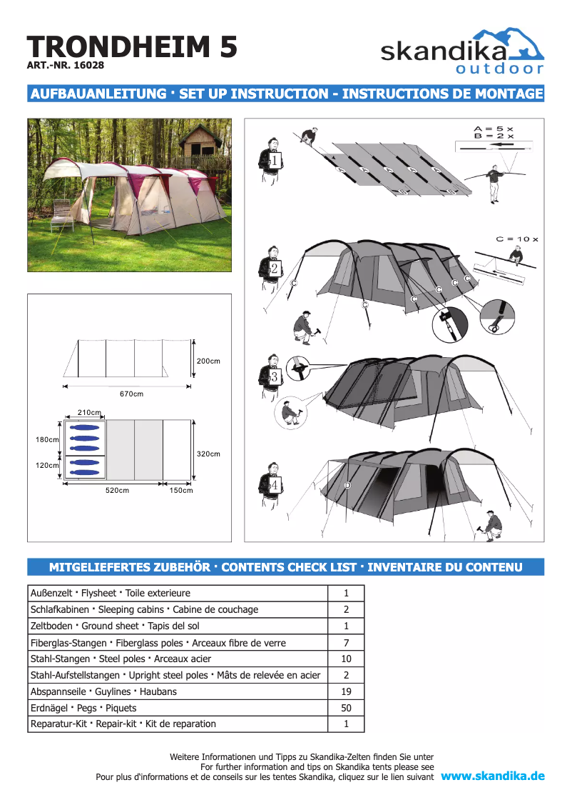 Page n°1 - Manuel utilisateur Skandika Trondheim 5