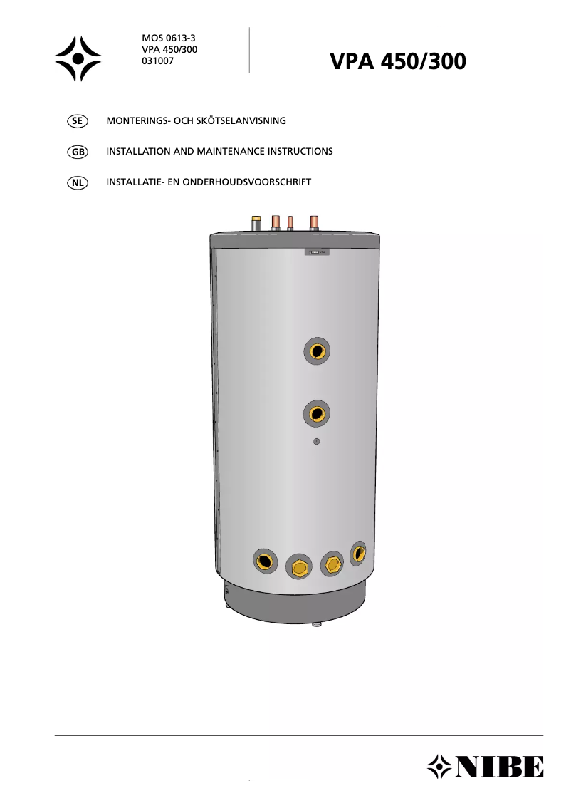 Image de la première page du manuel de l'appareil VPA 450