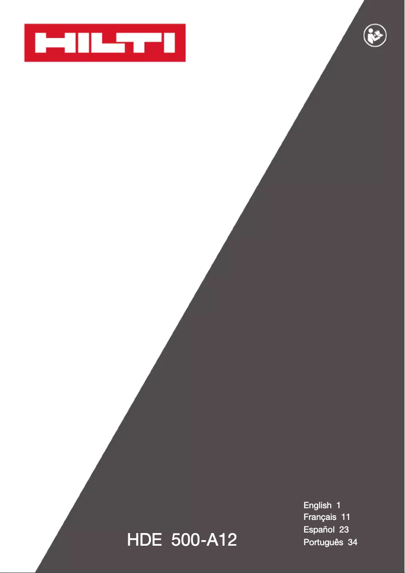 Image de la première page du manuel de l'appareil HDE 500‑A12