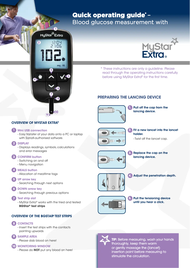 Image de la première page du manuel de l'appareil MyStar Extra