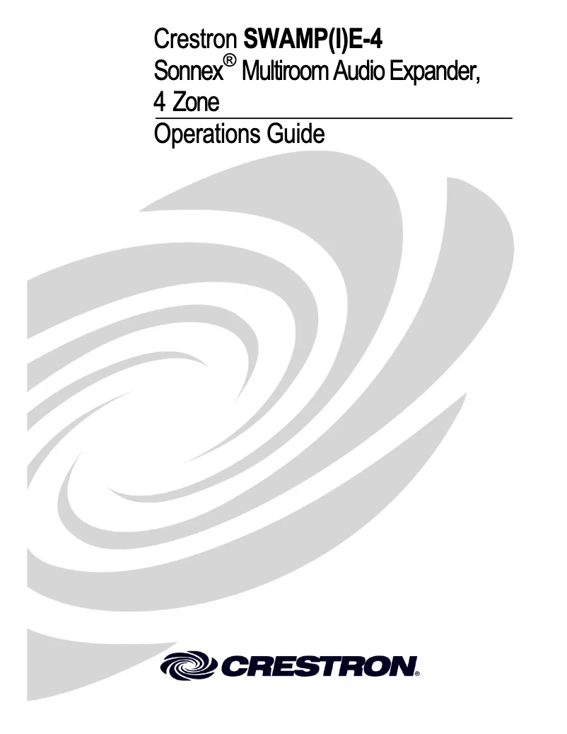 Page n°1 - Manuel utilisateur Crestron SWAMPE-4
