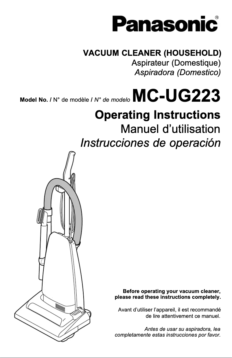 Imagen de la primera página del manual del dispositivo MC-UG223