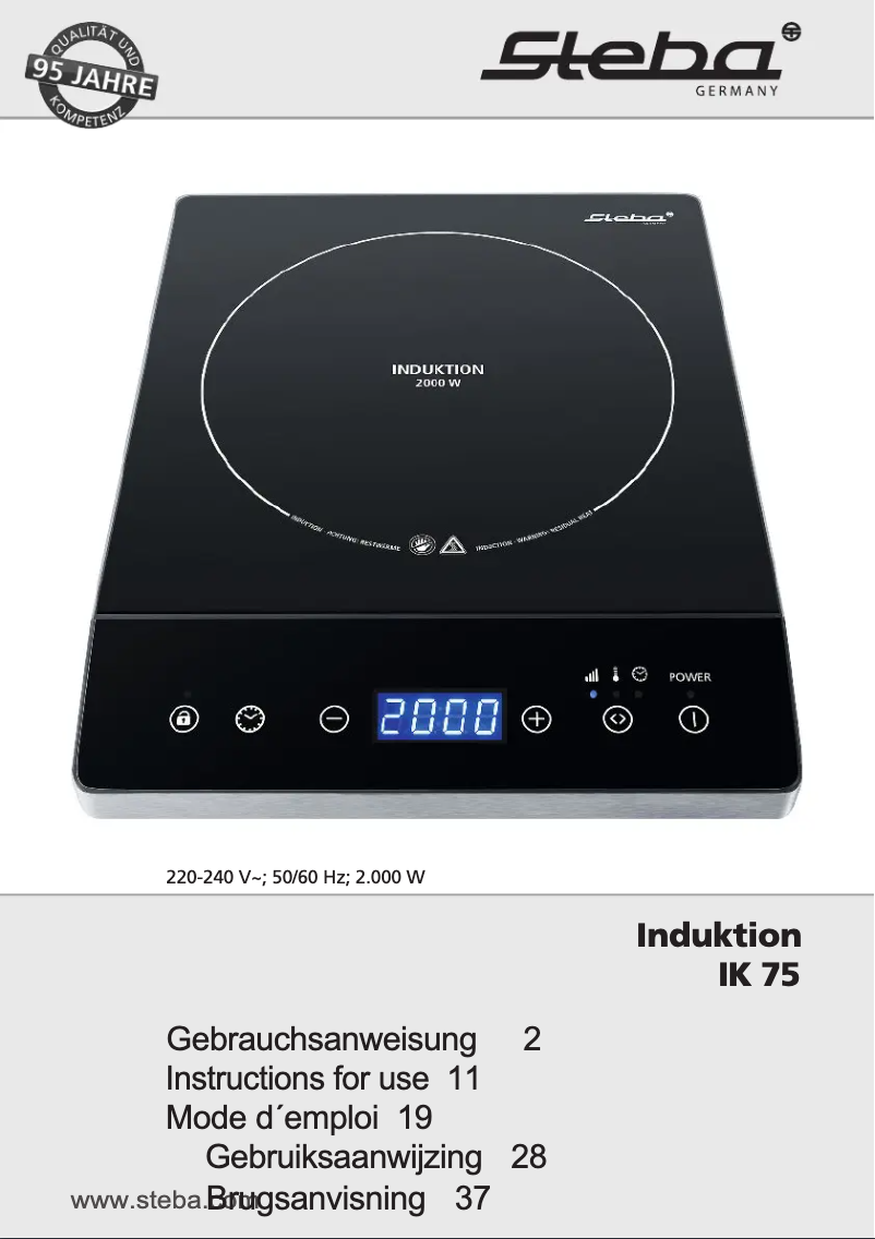 Image de la première page du manuel de l'appareil IK 75