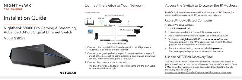 Page n°1 - Manuel utilisateur Netgear Nighthawk GS808E