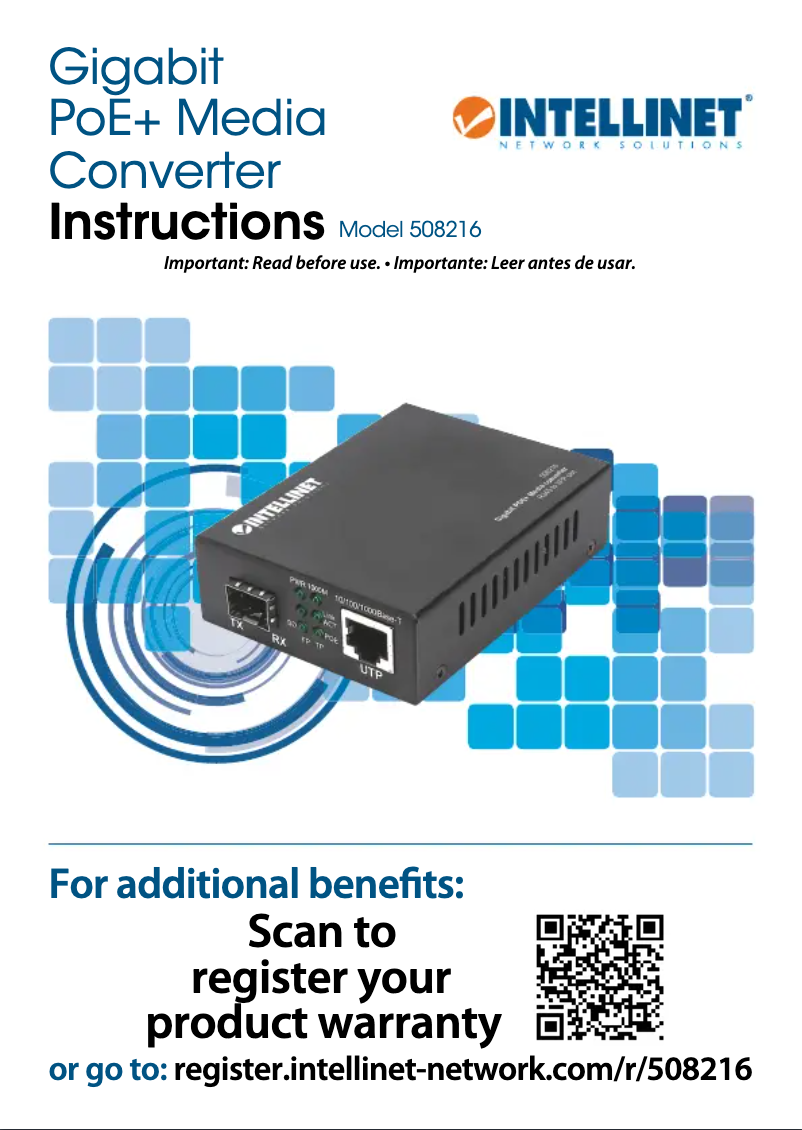 Imagen de la primera página del manual del dispositivo 508216