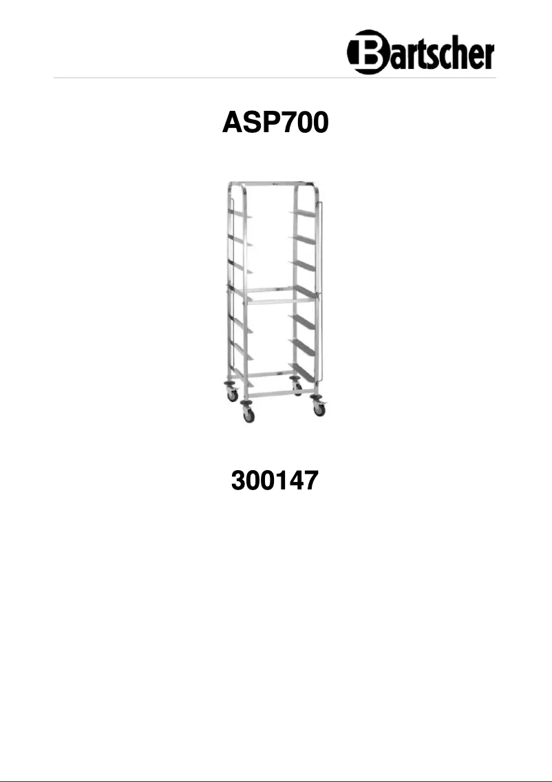 Page n°1 - Manuel utilisateur Bartscher ASP700
