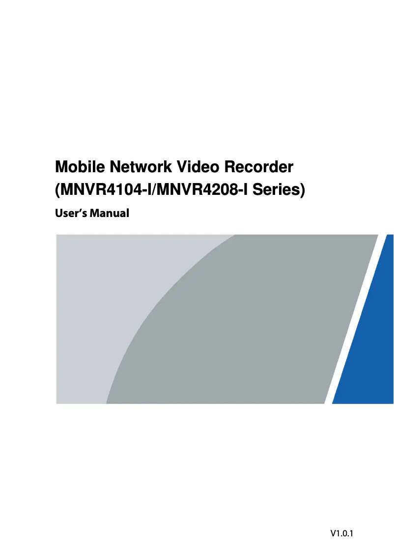 Page 1 de la notice Manuel utilisateur Dahua Technology MNVR4104-GFWI
