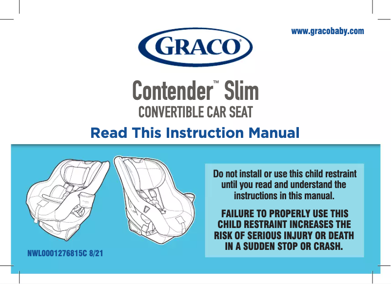 Page 1 de la notice Manuel utilisateur Graco Contender Slim