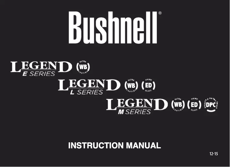 Page 1 de la notice Manuel utilisateur Bushnell Legend E-series 8x42