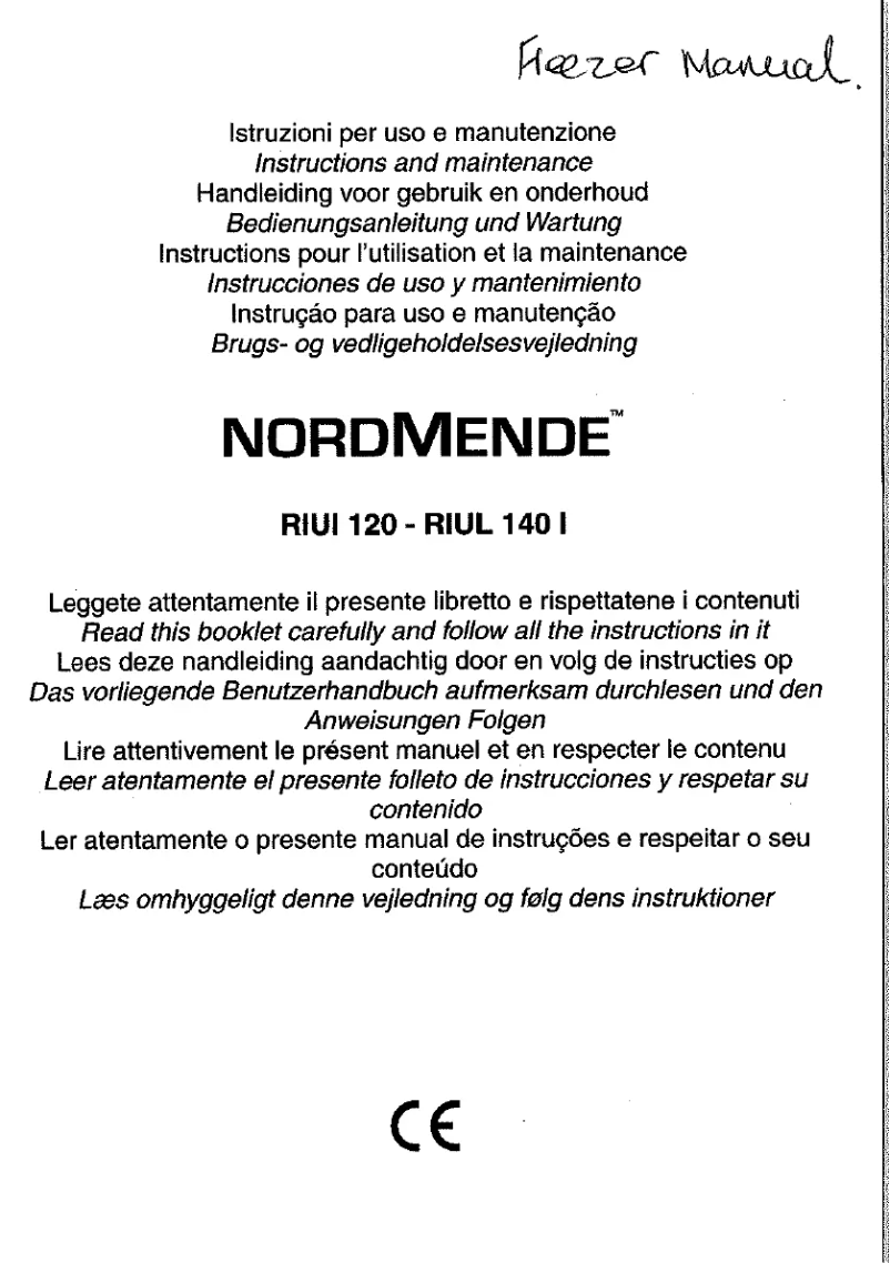 Page 1 de la notice Manuel utilisateur Nordmende RIUI 120