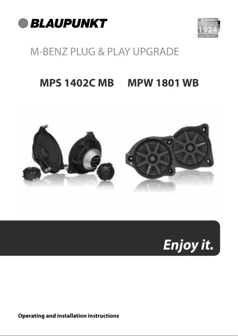 Página 1 del manual Manual de usuario Blaupunkt MPS 1402C MB