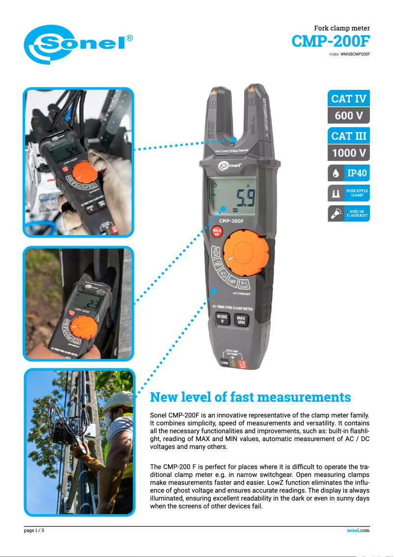 Image de la première page du manuel de l'appareil CMP-200F