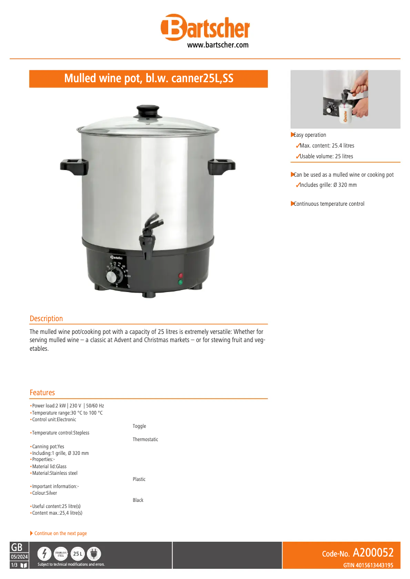 Image de la première page du manuel de l'appareil GE 25