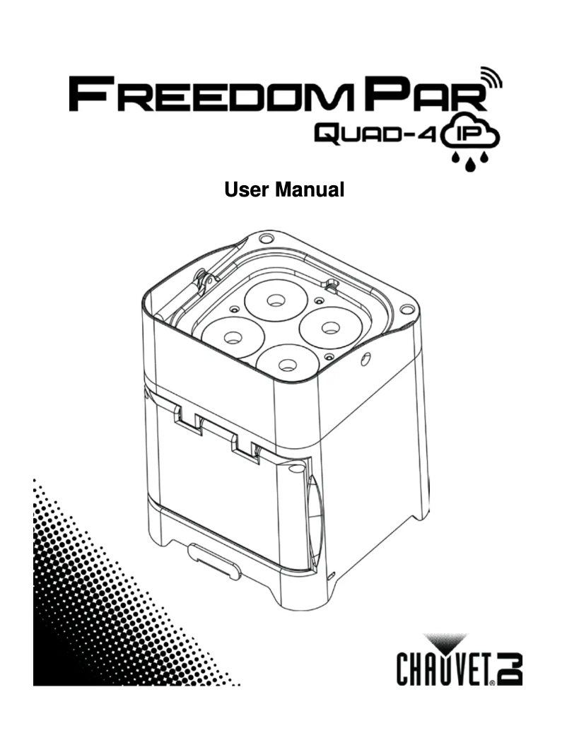 Page 1 de la notice Manuel utilisateur Chauvet Freedom Par Quad-4 IP