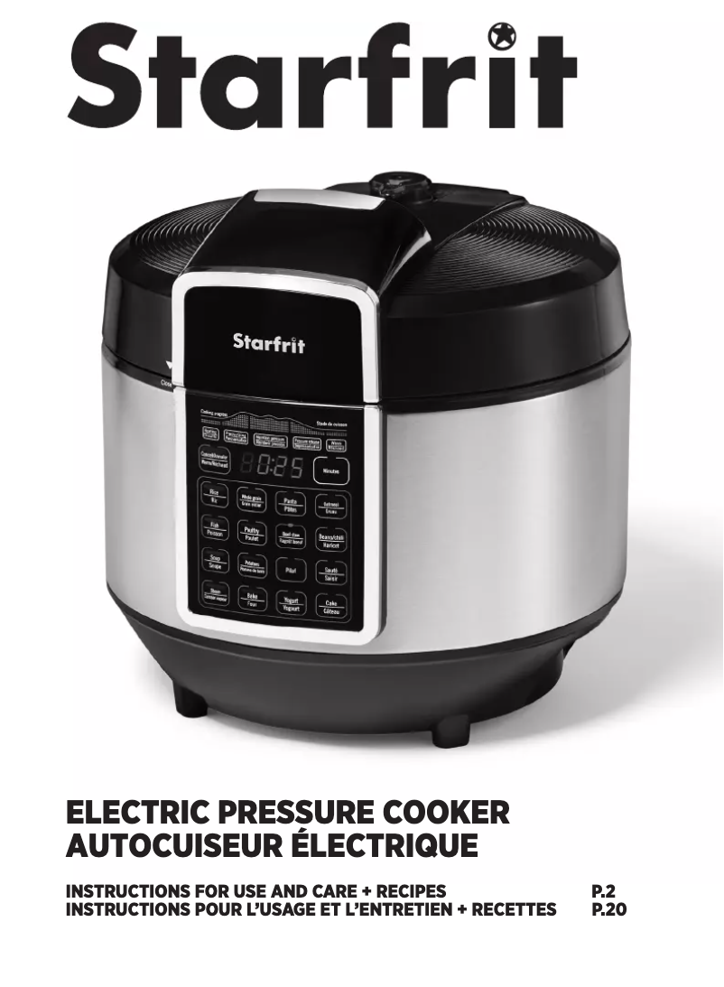 Page 1 de la notice Manuel utilisateur Starfrit 024600-002-0000