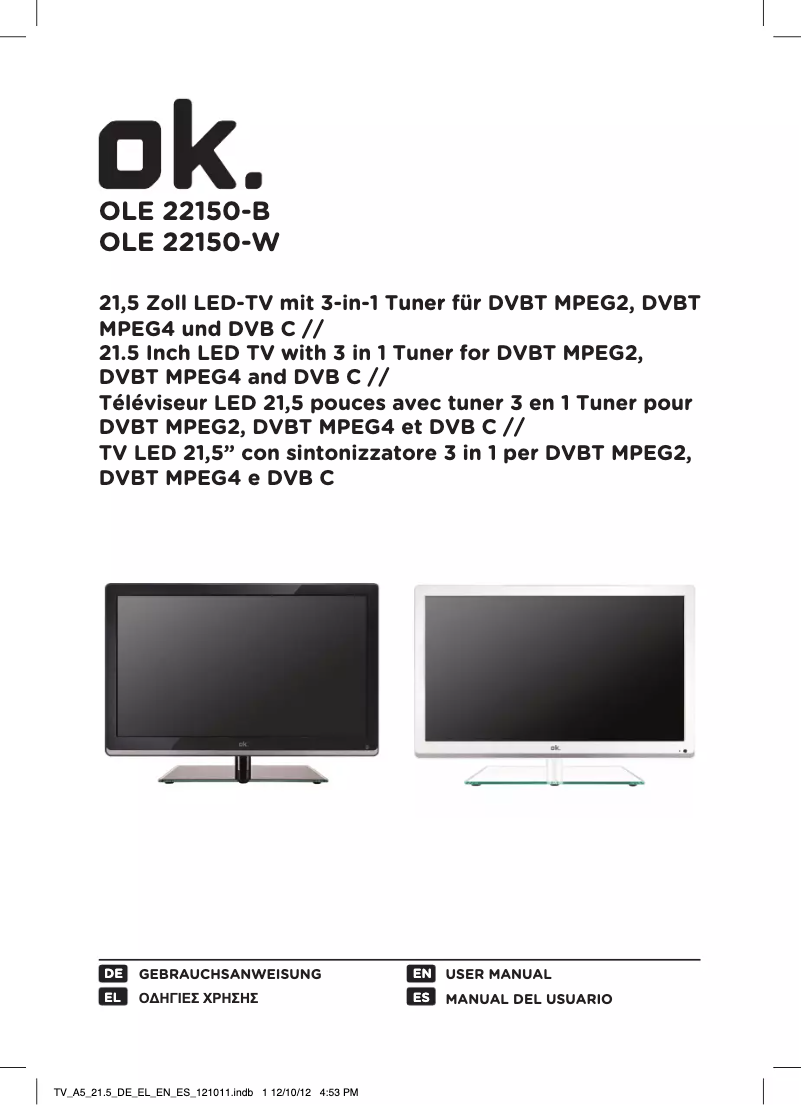 Image de la première page du manuel de l'appareil OLE 22150-B