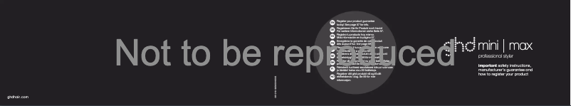 Page 1 de la notice Manuel utilisateur GHD Mini