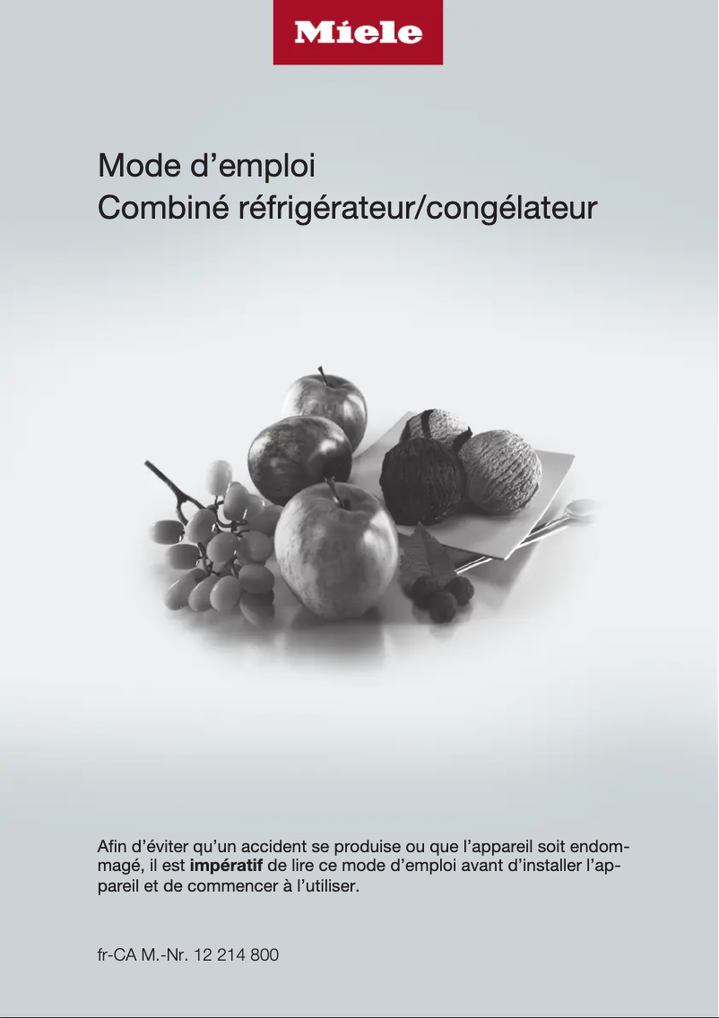 Image de la première page du manuel de l'appareil KFN 7734 D