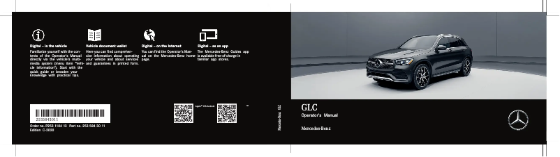 Page 1 de la notice Manuel utilisateur Mercedes-Benz GLC (2020)