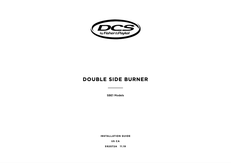 Page n°1 - Guide d'installation DCS SBE1-142-N
