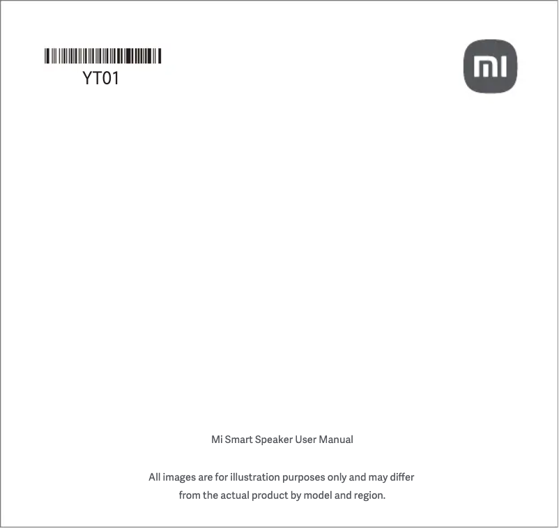 Image de la première page du manuel de l'appareil Mi Smart Speaker
