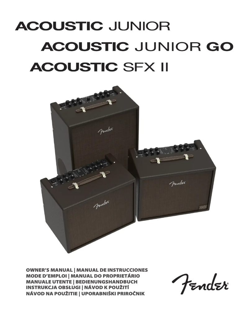 Image de la première page du manuel de l'appareil Acoustic Junior GO