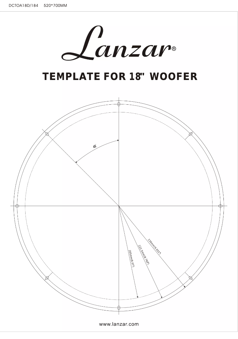 Page 1 de la notice Manuel utilisateur Lanzar DCTOA184