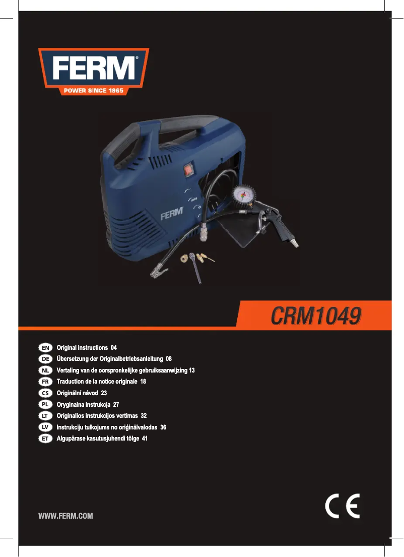 Página 1 del manual Manual de usuario Ferm CRM1049