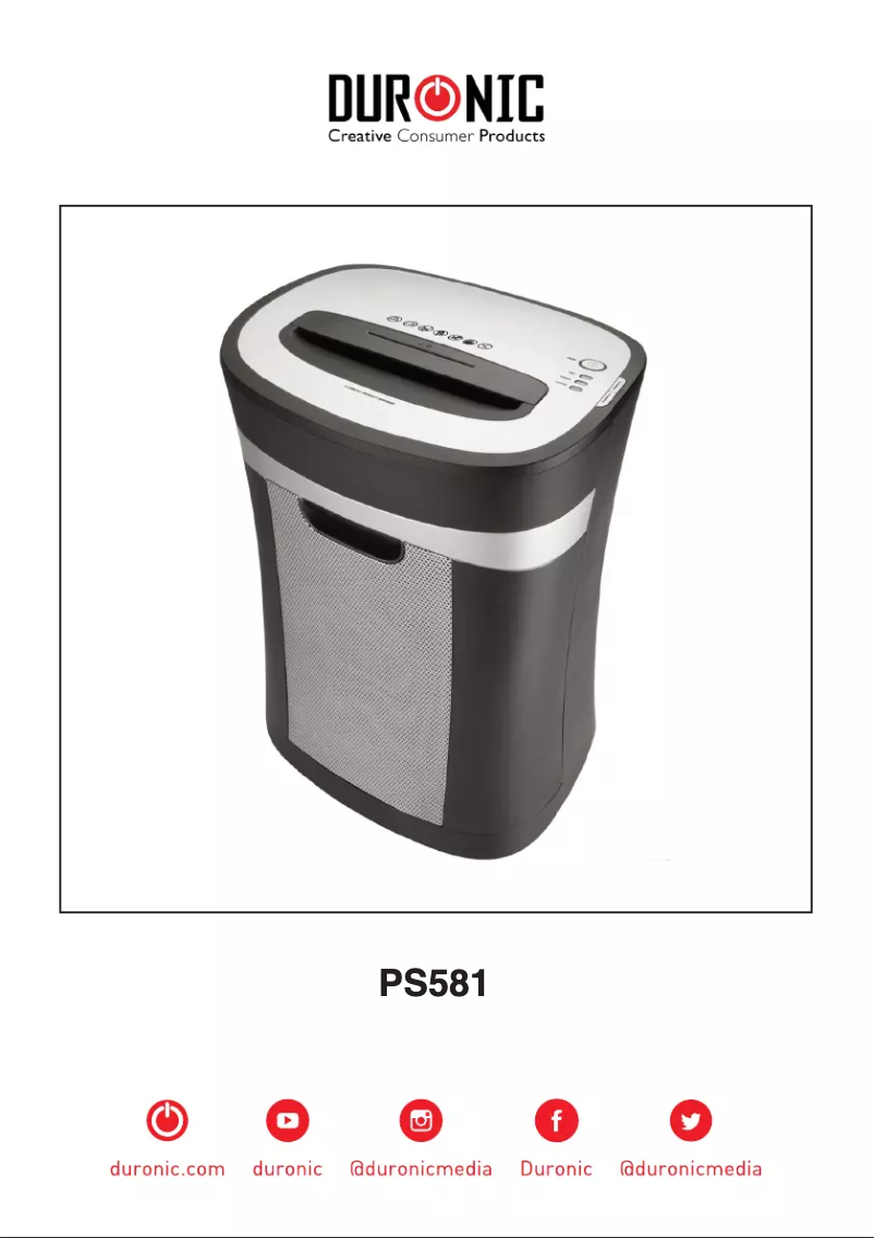 Page 1 de la notice Manuel utilisateur Duronic PS581