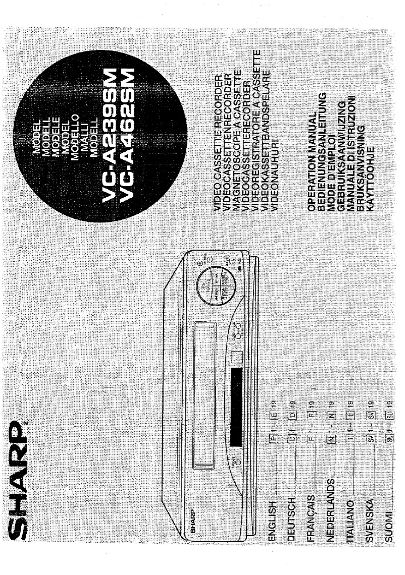 Page 1 de la notice Manuel utilisateur Sharp VC-A239SM