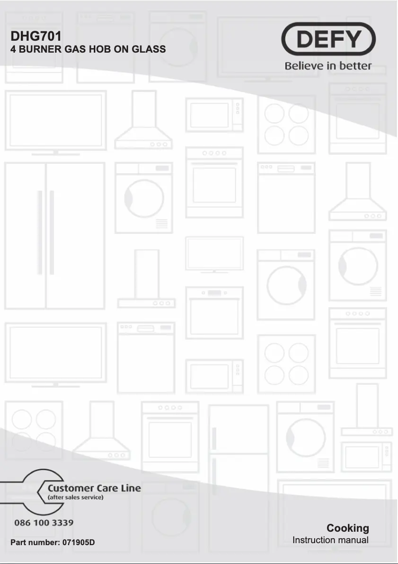 Page n°1 - Manuel utilisateur Defy DHG701