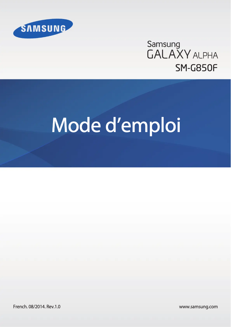 Page n°1 - Manuel utilisateur Samsung Galaxy Alpha