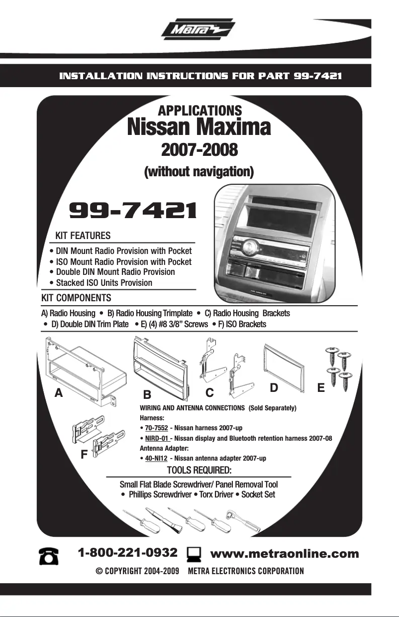 Image de la première page du manuel de l'appareil 99-7421