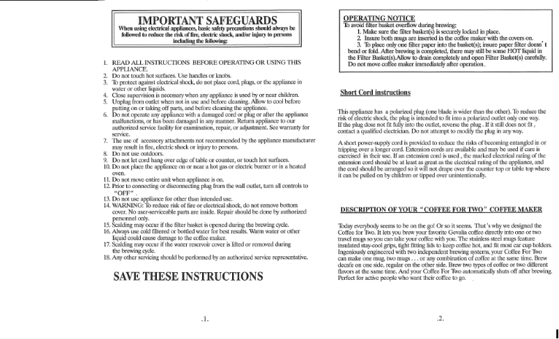 Page n°1 - Manuel utilisateur Gevalia WS-02AT