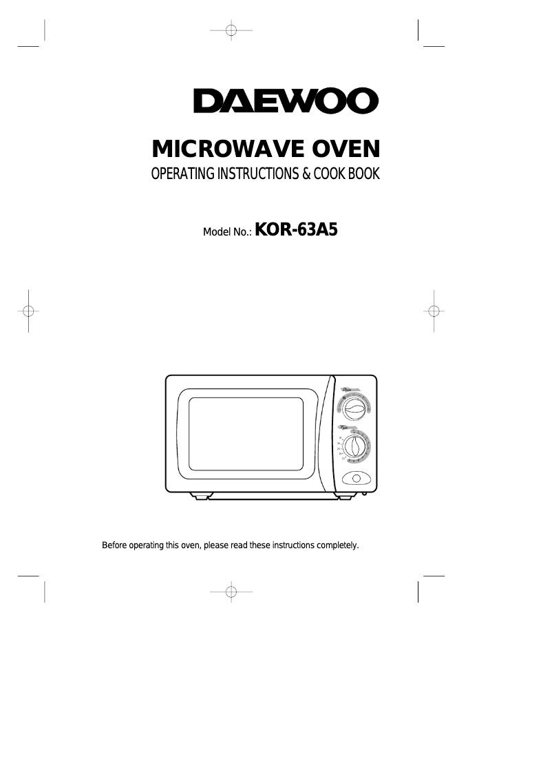 Página 1 del manual Manual de usuario Daewoo KOR-63A5