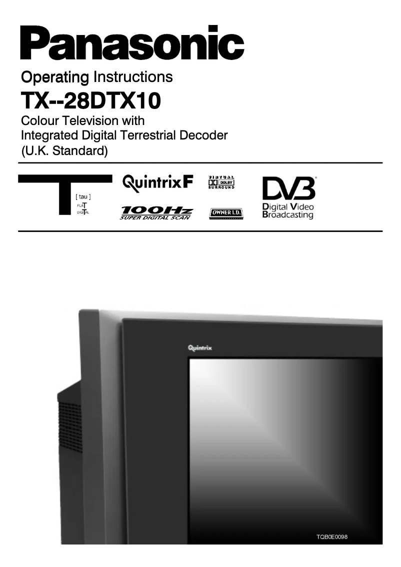 Página 1 del manual Manual de usuario Panasonic TX-28DTX10