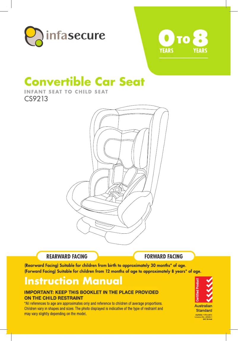 Page 1 de la notice Manuel utilisateur InfaSecure Grandeur Go