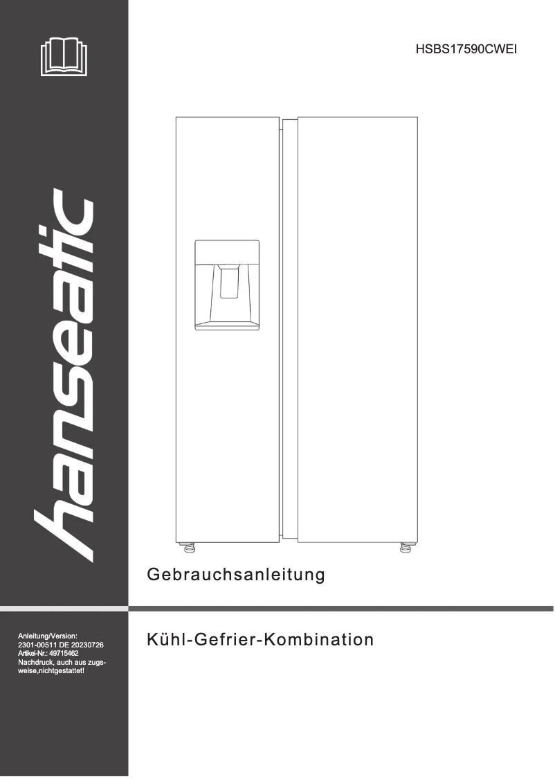 Página 1 del manual Manual de usuario Hanseatic HSBS17590CWEI