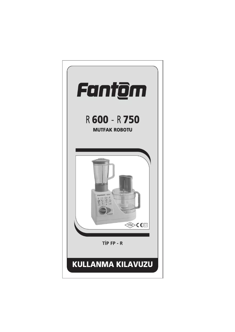 Page n°1 - Manuel utilisateur Fantom R 750