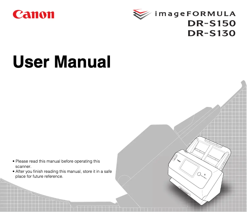 Página 1 del manual Manual de usuario Canon imageFORMULA DR-S130