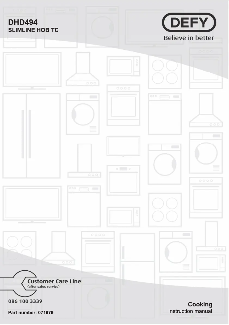 Page 1 de la notice Manuel utilisateur Defy DHD394