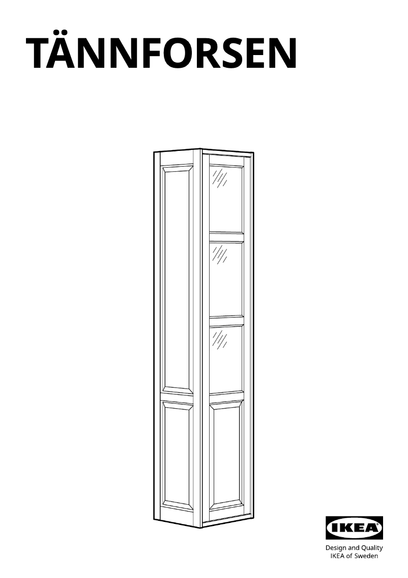 Imagen de la primera página del manual del dispositivo TÄNNFORSEN 305.354.25