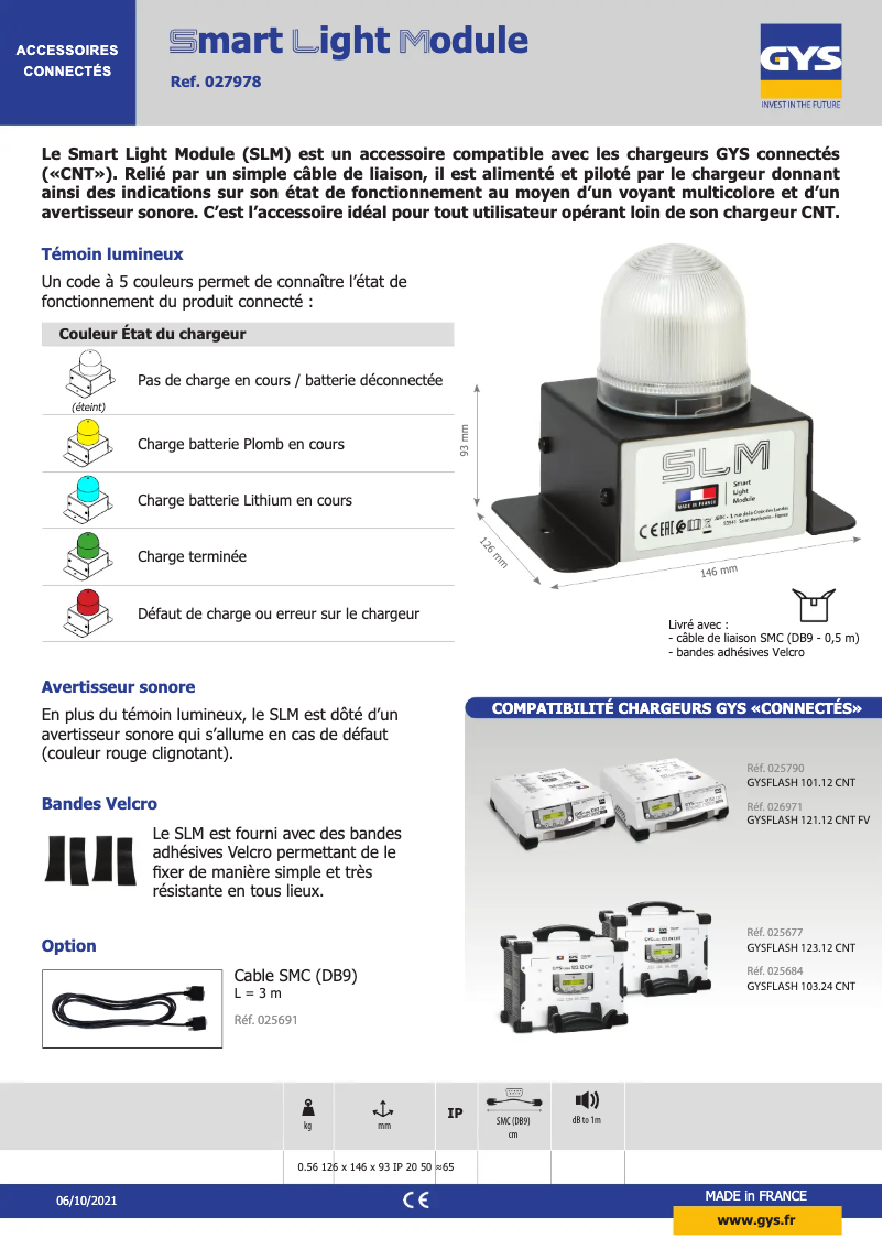Page n°1 - Fiche technique GYS Smart Light Module