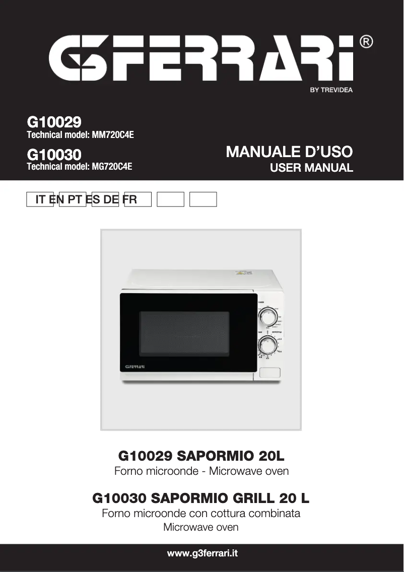 Page 1 de la notice Manuel utilisateur G3 Ferrari G10030