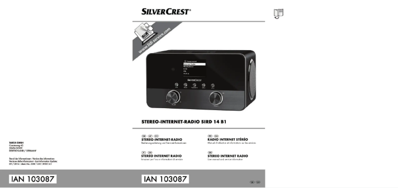 Page n°1 - Manuel utilisateur SilverCrest SIRD 14 B1