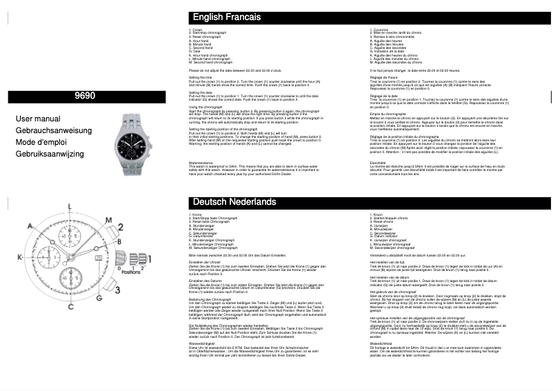 Page 1 de la notice Manuel utilisateur Davis 9690