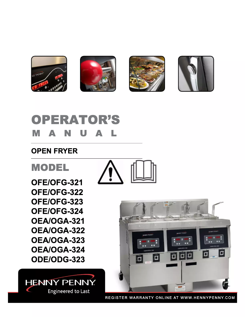 Page 1 de la notice Manuel utilisateur Henny Penny OFE-322